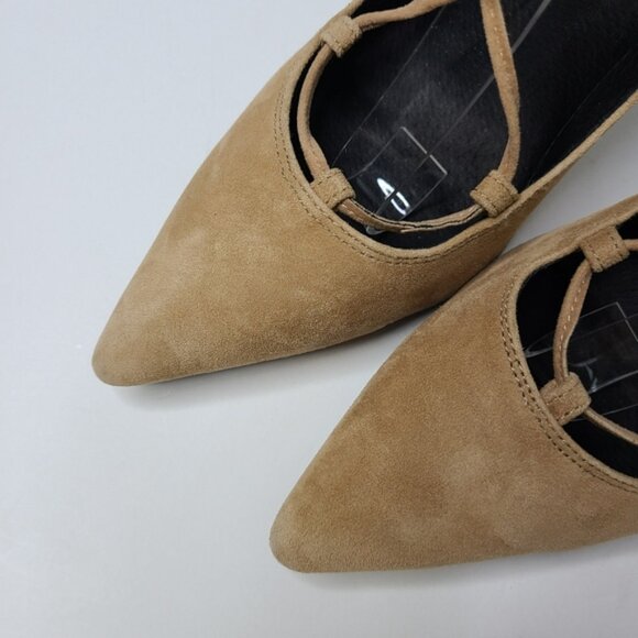 Jeffrey Campbell Camel Tan Brielle Tan Suede Lace-Up Heels - Picture 11 of 12